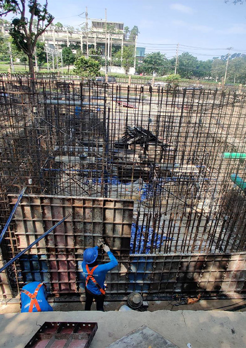 งานสร้างบ่อสำรองน้ำประปา