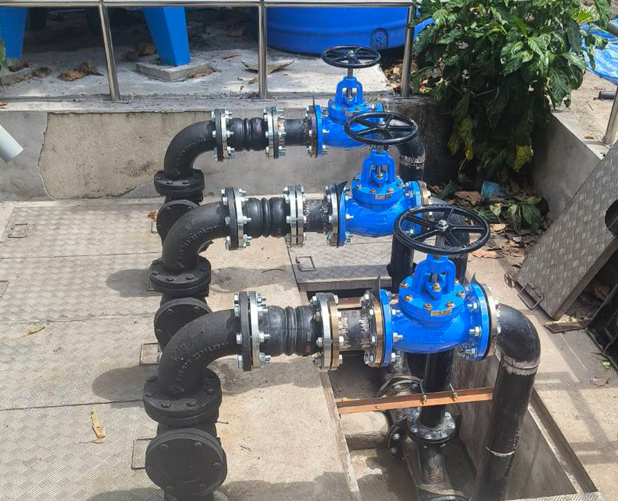 งานปรับปรุง Header สถานีสูบน้ำเสีย