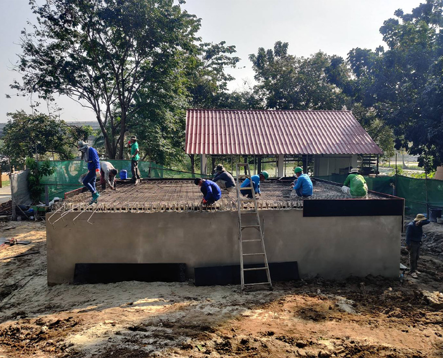 งานสร้างบ่อสำรองน้ำประปา
