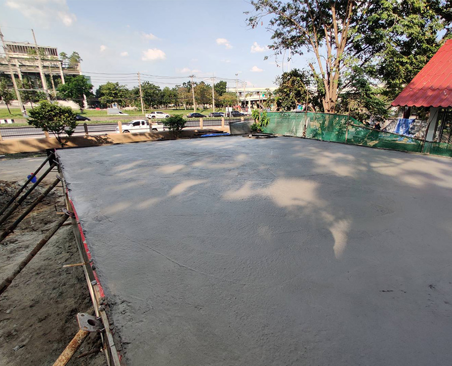 งานสร้างบ่อสำรองน้ำประปา